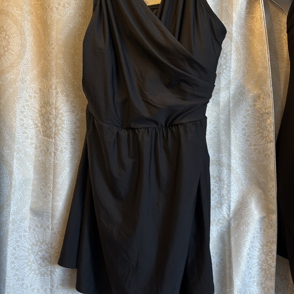 NWT Lands End Slendersuit Wrap Top Skirted Swim Dress - Picture 9 of 12